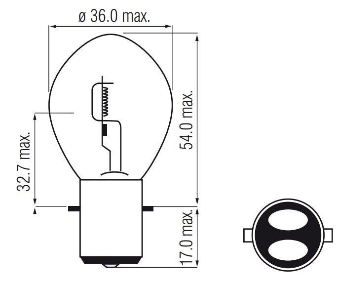 Bosma lampa 12V-35 35W BA20D