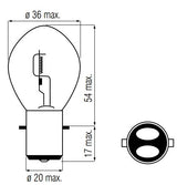 Lampa krawędziowa 12 wolt 25 25 watów BA20D