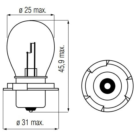 Bosma lampa 6V-25W P26S