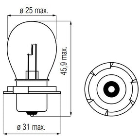 Bosma lampa 6V-25W P26S