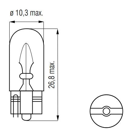 Bosma lampa 12V-5W klin T10