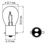 Bosma lampa 12V-21 5W Bay15d Red