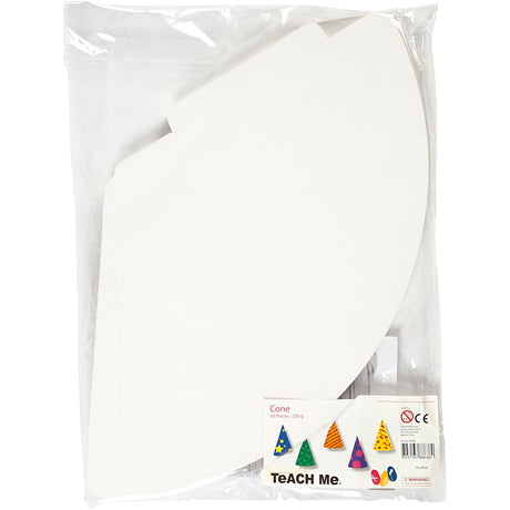Creotime https: www.cchobby.nl stożek-h-23-cm-d-16-5-cm-230-gr-biały-50-piece-1-box