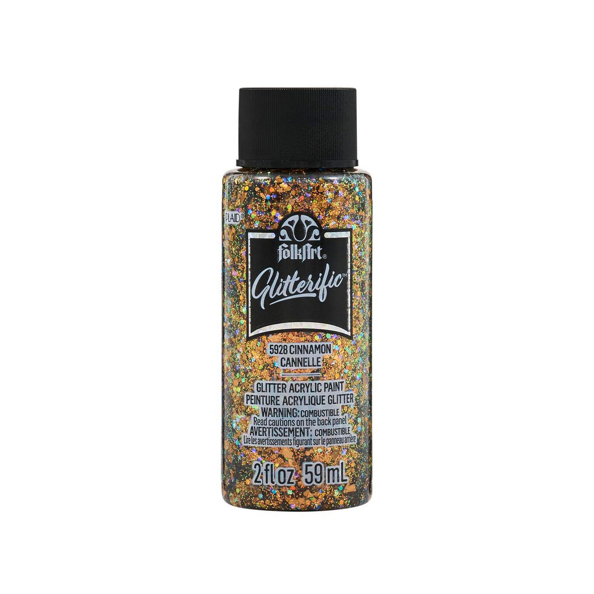 Folkart • brokatowa farba akrylowa cynamon 59ml