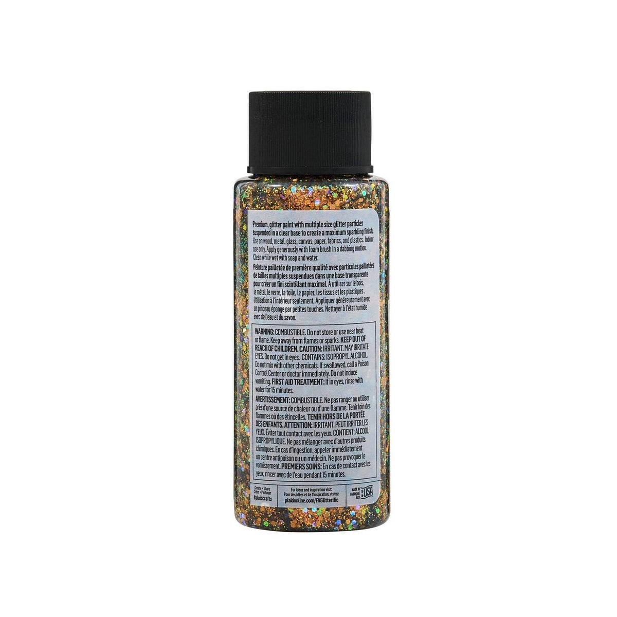 Folkart • brokatowa farba akrylowa cynamon 59ml