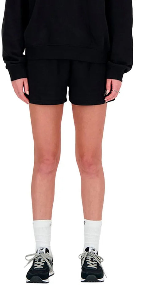 New balance sport essentials french terry dames short - black s