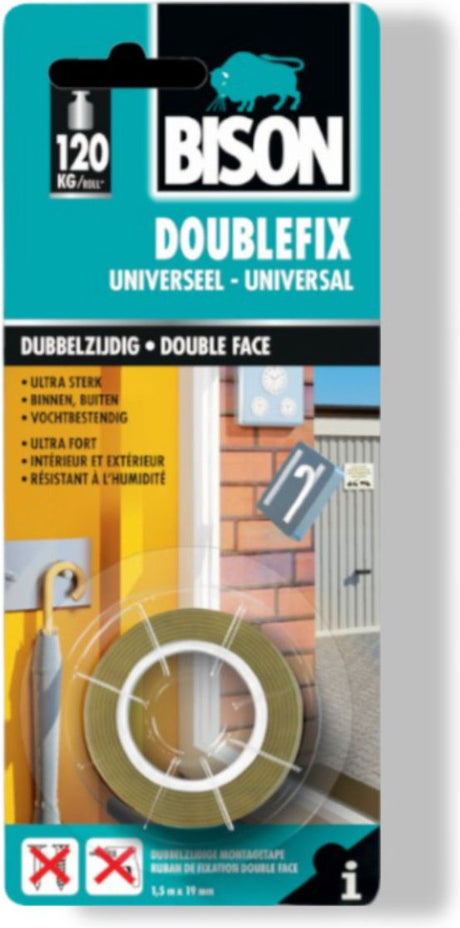 Rolka Bison doublefix uniwersalna 19 mm x 1,5 m