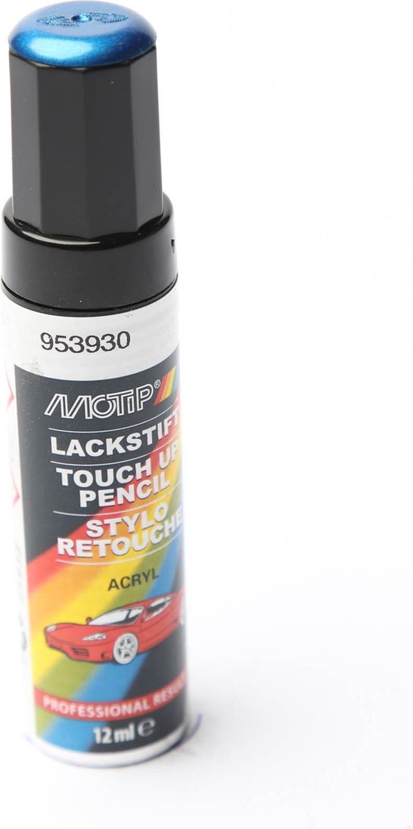 Motip 953930 - pisak samochodowy - niebieski metalik - 12 ml
