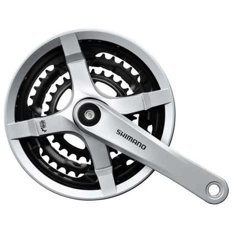 Mechanizm korbowy Shimano 6 7 8-rzędowy – 175 mm – 48 38 28 zębów – srebrny