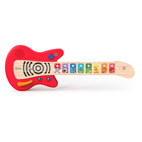 Razem nastrojona czerwona gitara elektryczna