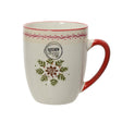 Decoris kerstmok porselein 300ml 12x8.7x.10.6cm