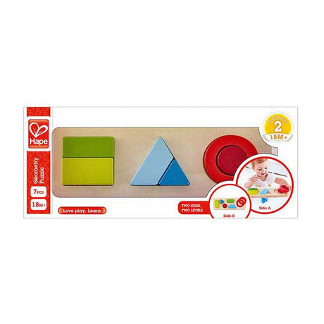 Puzzle w kształcie geometrii Hape - 7 elementów.