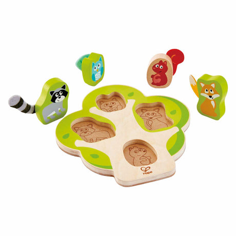 Puzzle w kształcie drzewa Hape'a - 5 części.