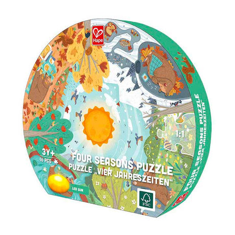 Puzzle Hape Cztery Pory Roku ze Światłem - 16 elementów.