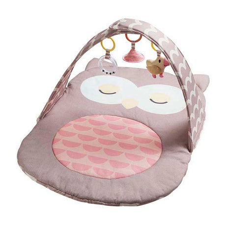 Hape Play Arch Owl Sina - zabawka dla dzieci z grzechotką, lustrem i gryzakiem, od 0 miesiąca