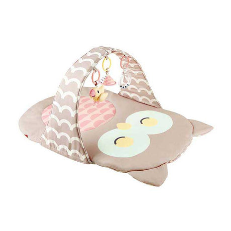 Hape Play Arch Owl Sina - zabawka dla dzieci z grzechotką, lustrem i gryzakiem, od 0 miesiąca