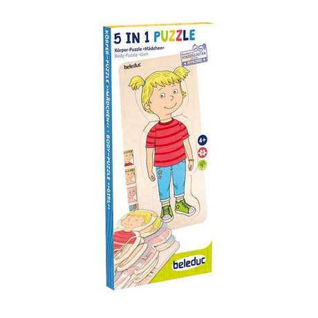 Puzzle drewniane Beleduc dziewczynka - 5 warstw