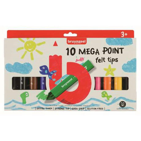 Flamastry mega point Bruynzeel, 10 sztuk