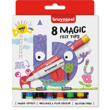 Flamastry Bruynzeel 8 magicznych flamastrów
