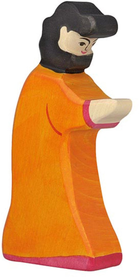 Holztiger Christmas - Józef pomarańczowy - 11x3x18cm - figura drewniana - ręcznie robiona