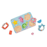 Puzzle drewniane Classic World ze zwierzętami oceanicznymi, 13 elementów.