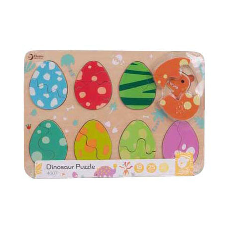 Klasyczny świat drewniane puzzle dinozaury zabawki edukacyjne 25 sztuk.