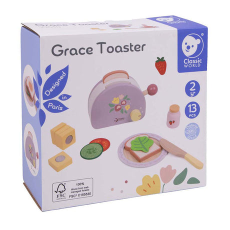 Klasyczny światowy drewniany toster Grace