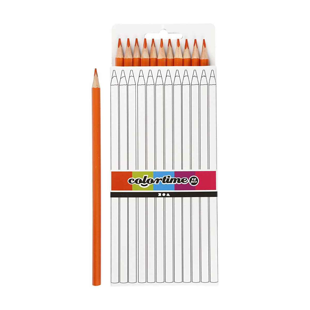 Kredki trójkątne firmy Creativ - pomarańczowe, 12 szt.
