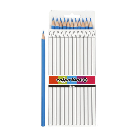 Kredki trójkątne firmy Creativ - jasnoniebieskie, 12 szt.