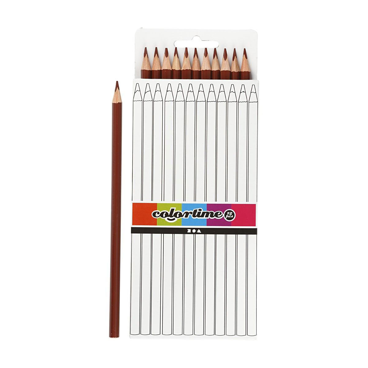 Kredki trójkątne firmy Creativ - brązowe, 12 szt.