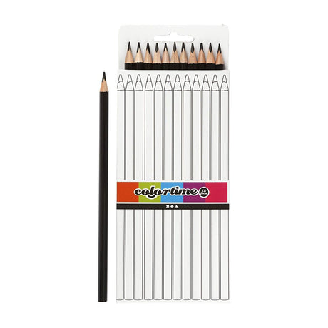 Kredki trójkątne firmy Creativ - czarne, 12 szt.