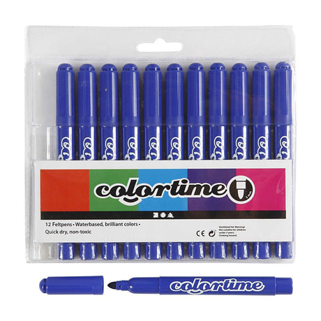 Niebieskie markery jumbo firmy Creativ, 12 szt.