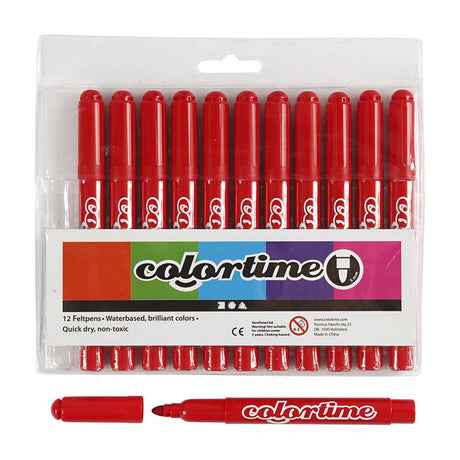 Markery firmy Creativ czerwone jumbo, 12 szt.