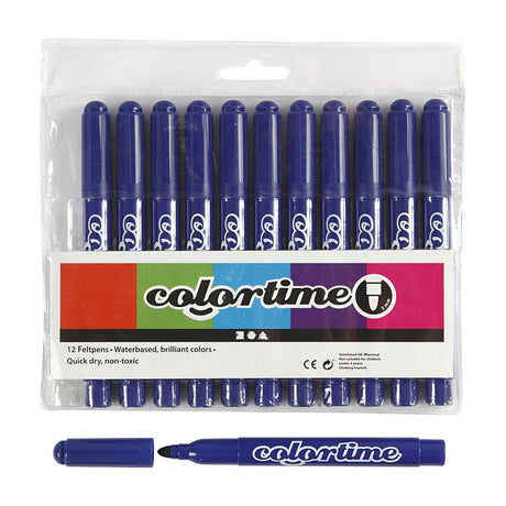 Markery jumbo firmy Creativ ciemnoniebieskie, 12 szt.
