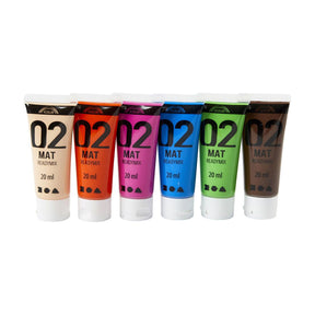 Farba akrylowa firmy Creativ różne kolory, 02 - matowa, 6x20ml