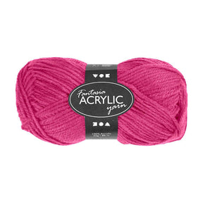 Włóczka akrylowa firmy Creativ neon - neonowy róż, 50gr