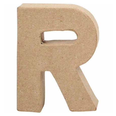 Kreatywny list firmowy z papieru-mâché - r, 10cm