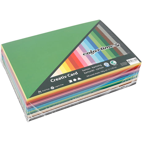 Karton kolorowy firmy Creativ kolor A4, 180gr, 300 ark