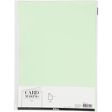 Papier firmowy Creativ jasnozielony a4 80gr, 20 szt.