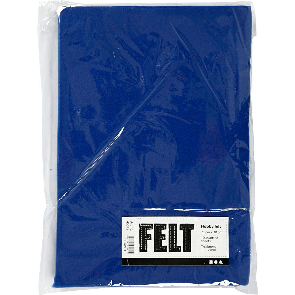 Filc firmowy Creativ hobby niebieski A4, 10 kartek