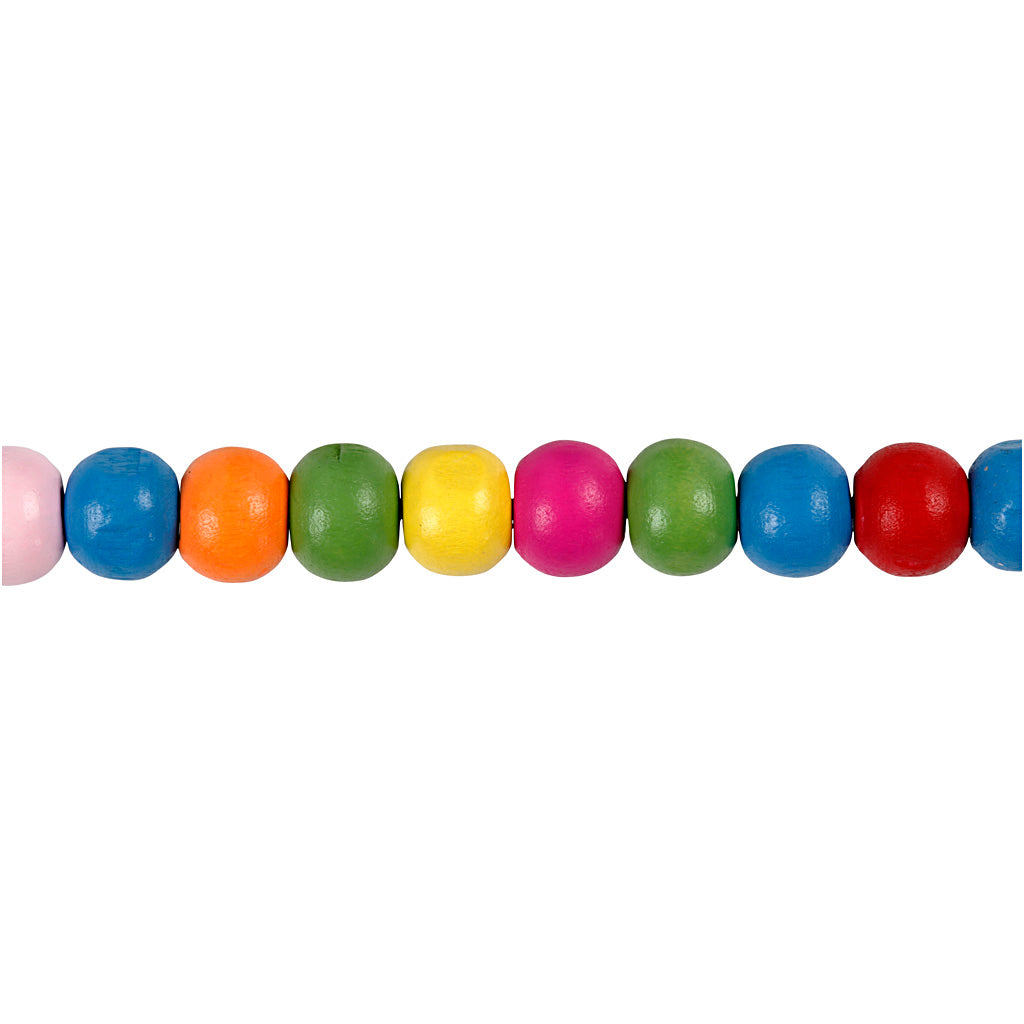 Firma Creativ https: www.cchobby.nl koraliki drewniane-d-8-mm-hole-size-1-5-2-mm-ca-90-div-diverse-colors-16-gr-1-box