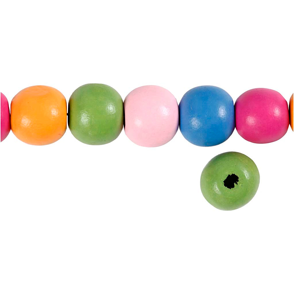 Firma Creativ https: www.cchobby.nl koraliki drewniane-d-12-mm-hole-size-2-5-3-mm-ca-40-div-diverse-colors-22-gr-1-box