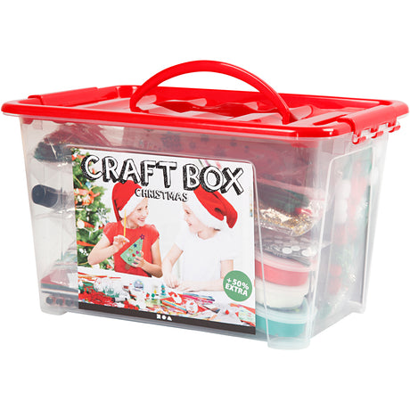 Firma Creativ Hobbybox Red z kreatywnymi materiałami