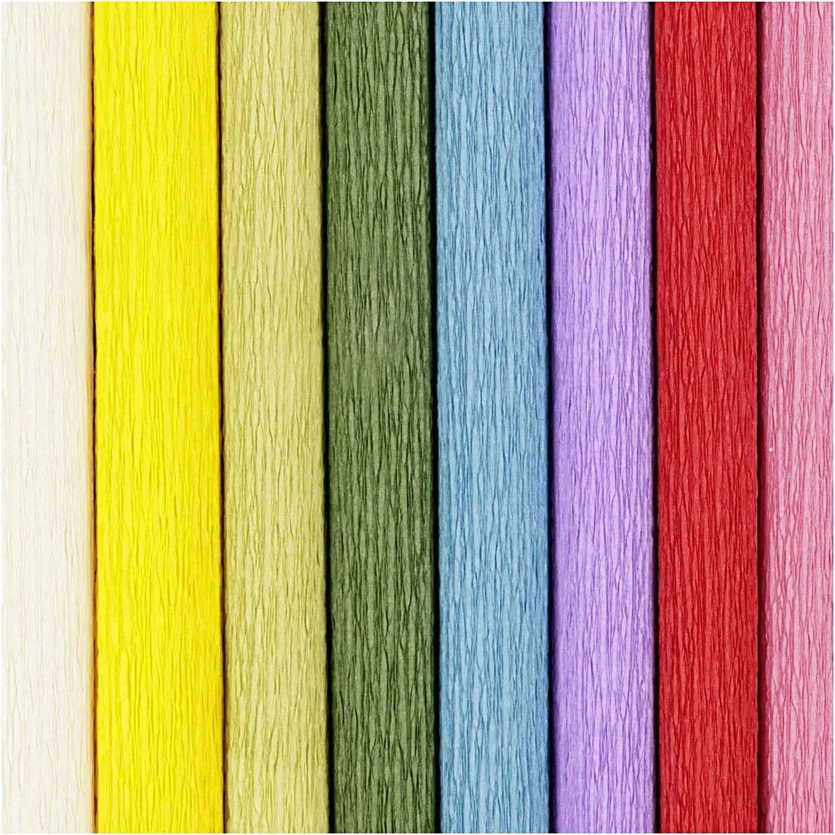 Papier krepowy firmy Creativ w odcieniach podstawowych 8 sztuk 25x60 cm