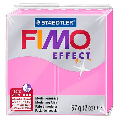 Glinka modelarska Fimo Effect w kolorze neonowego różu, 57gr