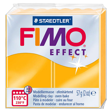 Fimo Effect Modelina utwardzana w piecu blok standardowy 57 g - neonowy pomarańcz
