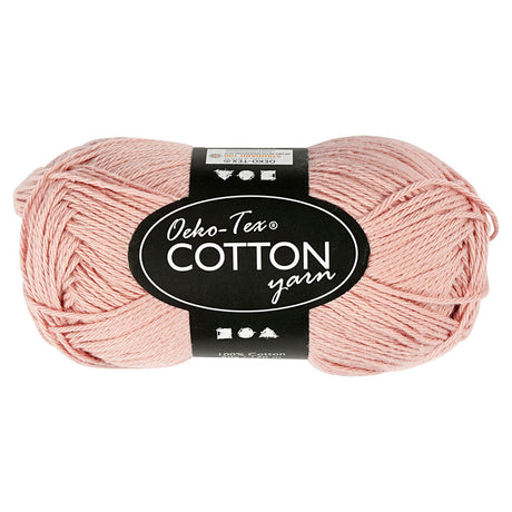 Włóczka bawełniana firmy Creativ, beżowa, 50gr, 170m