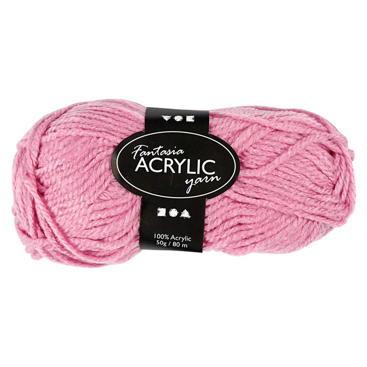 Włóczka akrylowa firmy Creativ w kolorze różowym, 50gr, 80m