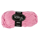 Włóczka akrylowa firmy Creativ w kolorze różowym, 50gr, 80m