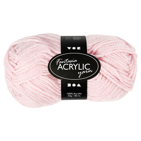 Włóczka akrylowa firmy Creativ w kolorze jasnoczerwonym, 50gr, 80m